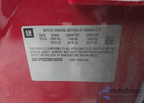 2013 Cadillac Xts Luxury из США, поврежденный, VIN 2G61P5S30D9196282